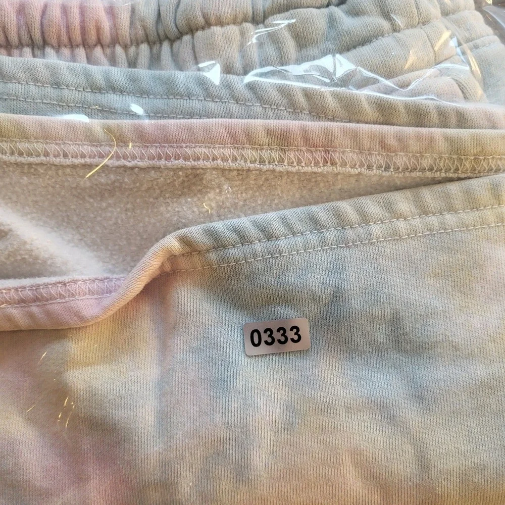 Hollister Malibu Tie Dye Sweat Shorts Ultra High Rise Pastel Fleece Small